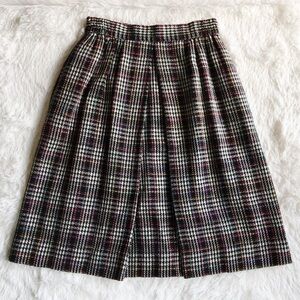 Don Caster VTG Black Tartan Plaid Skirt size 6